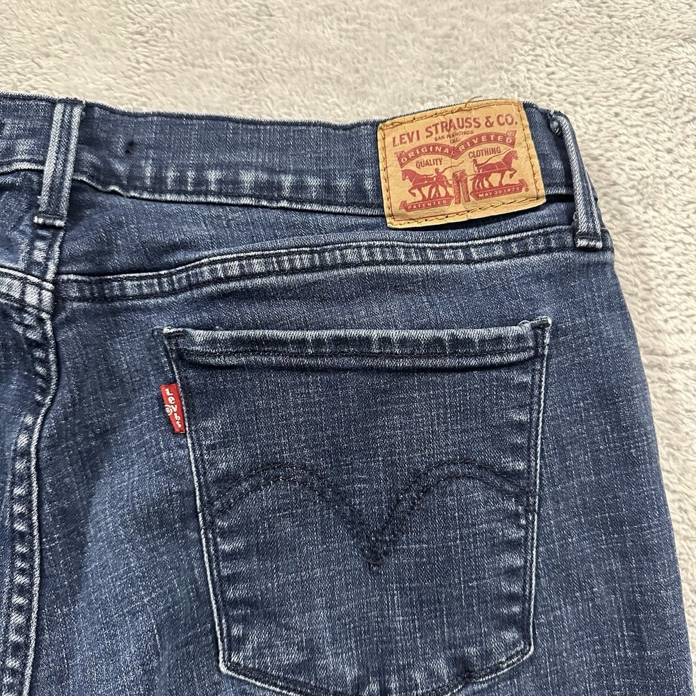 505 Levi's Straight Jeans Women 32 x 30 Mid Rise Blue Western Y2K Baggy - Picture 8 of 9